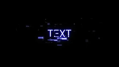 3D rendering text with screen effects of technological glitches Stock Illustration