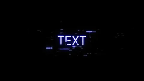 3D rendering text with screen effects of technological glitches Stock-Illustration