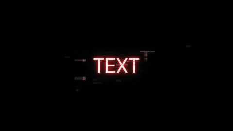 3D rendering text with screen effects of technological glitches 스톡 일러스트