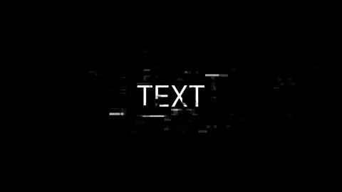 3D rendering text with screen effects of technological glitches Illustrazione stock
