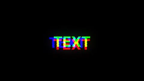 3D rendering text with screen effects of technological glitches Illustrazione stock