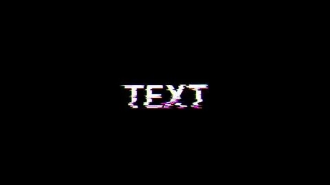 3D rendering text with screen effects of technological glitches 스톡 일러스트