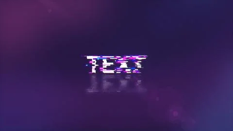 3D rendering text with screen effects of technological glitches Illustrazione stock