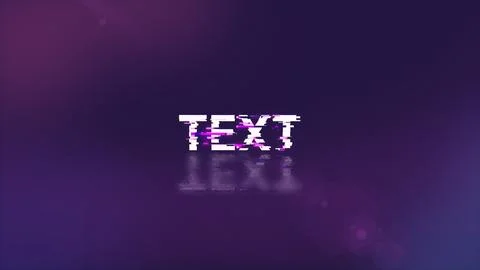 3D rendering text with screen effects of technological glitches Stock Illustration