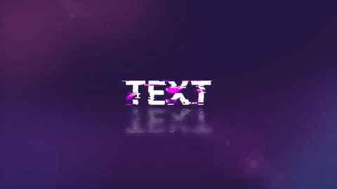 3D rendering text with screen effects of technological glitches 库存插图