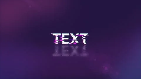 3D rendering text with screen effects of technological glitches Stock Illustration