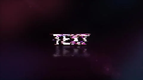 3D rendering text with screen effects of technological glitches Stock Illustration