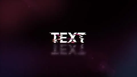 3D rendering text with screen effects of technological glitches Illustrazione stock