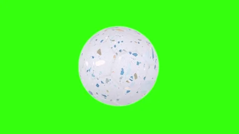 3D rendering of a textured sphere on an animated green background Stock-Footage 297584385
