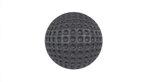 3D rendering of a textured sphere with detailed surface patterns Stock Footage 284237598