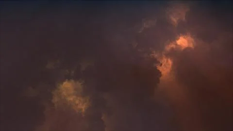 3D rendering of thunderclouds with bright lightning flashes Stock Illustration