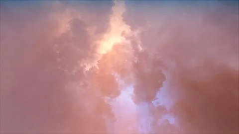 3D rendering of thunderclouds with bright lightning flashes Stock Illustration