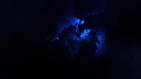 3D rendering of thunderclouds with bright lightning flashes Stock Illustration