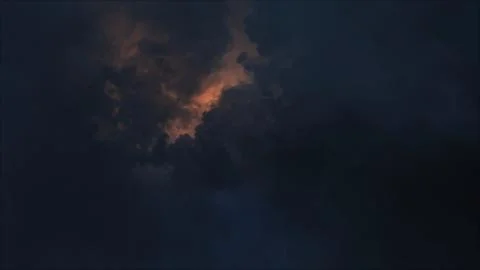 3D rendering of thunderclouds with bright lightning flashes Stock-Illustration