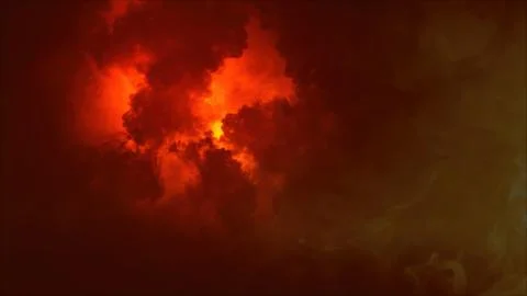 3D rendering of thunderclouds with bright lightning flashes Stock Illustration