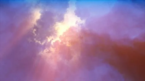 3D rendering of thunderclouds with bright lightning flashes Stock Illustration