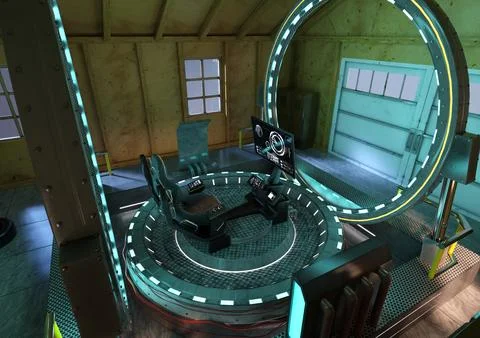 3D Rendering Time Machine イラスト素材