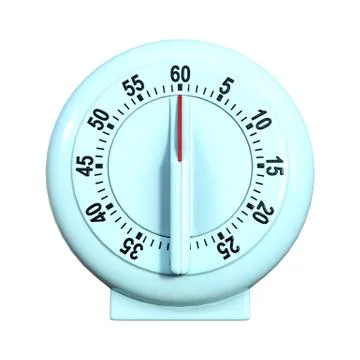 3D Rendering Timer on White Stock Illustration