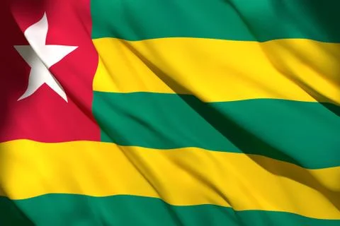 3d rendering of Togolese flag Stock Illustration