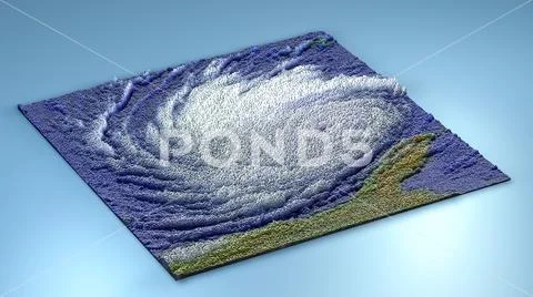 3d rendering topography with cubes Stock Illustration