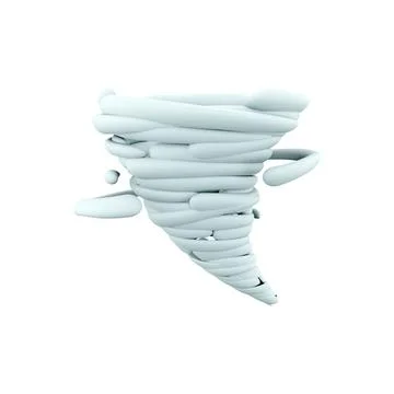 3d rendering tornado icon. 3d render hurricane icon. Tornado Stock Illustration