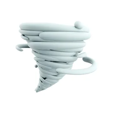 3d rendering tornado icon. 3d render hurricane icon. Tornado Illustrazione stock