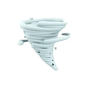 3d rendering tornado icon. 3d render hurricane icon. Tornado Stock-Illustration