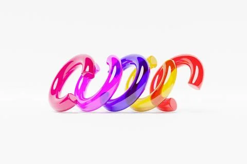 3D rendering,  torus geometry shape on  white  background Illustrazione stock