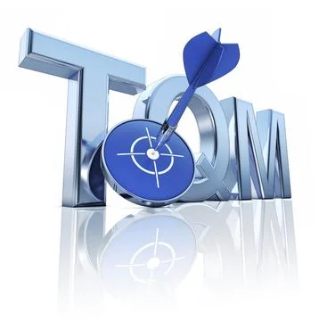 3D rendering of a TOTAL QUALITY MANAGEMENT icon Stock Illustration