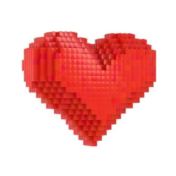 3D rendering of toy heart Stock Illustration