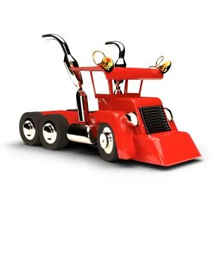3D rendering of a toy truck Stock Illustration