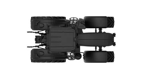 3D rendering of a tractor computer model machinery agriculture tool isolated on Stock Illustration