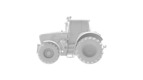 3D rendering of a tractor computer model machinery agriculture tool isolat... Stock Photos