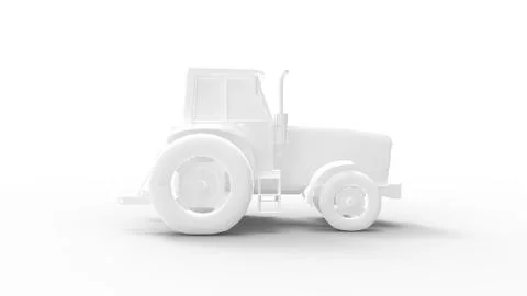 3d rendering of a tractor isolated in a studio background Stock Illustration