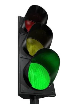 3d rendering traffic light Stock Illustration