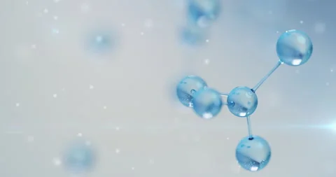 3D rendering, Transparent Clear Atom, Animation Hydrogen Molecule Stock Footage 263093660