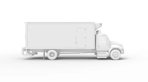3D rendering of a transportation logistics truck delivery automobile isolated Illustrazione stock