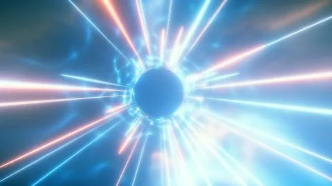 3D rendering of traveling in space and time at the speed of light Stock Illustration