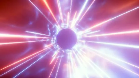 3D rendering of traveling in space and time at the speed of light Stock Illustration