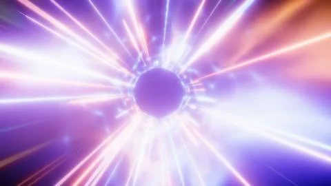 3D rendering of traveling in space and time at the speed of light Stock Illustration
