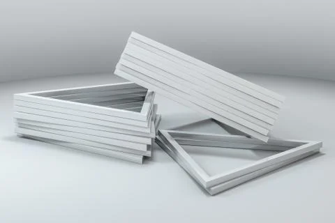 3d rendering, triangle metal framework, industrial background Stock Illustration