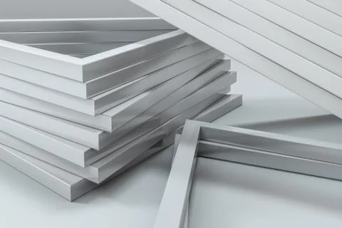 3d rendering, triangle metal framework, industrial background Stock Illustration