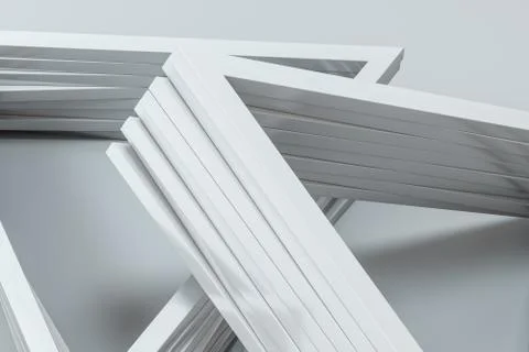 3d rendering, triangle metal framework, industrial background Stock Illustration