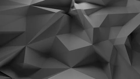 3d rendering triangular background. Deformation of triangulate surface. Illustrazione stock