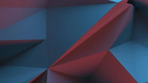 3d rendering triangular background. Deformation of triangulate surface. Stock Illustration