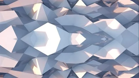 3d rendering triangular geometric surface. Computer generation abstract low poly Stock Illustration