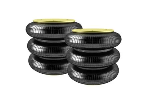 3D rendering. Trucks air spring, New auto parts, spare parts for heavy duty Foto stock