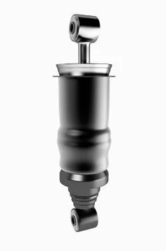 3D rendering. Trucks Cabin Shock Absorber, New auto parts, spare parts Stock Photos