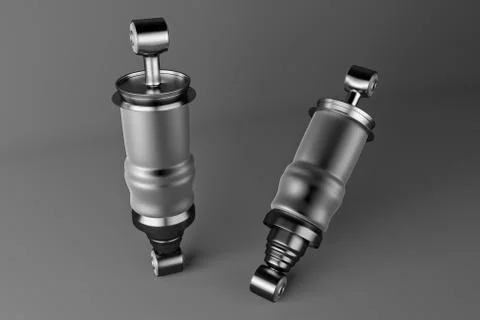 3D rendering. Trucks Cabin Shock Absorber, New auto parts, spare parts Stock Photos