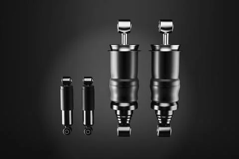3D rendering. Trucks Cabin Shock Absorber, New auto parts, spare parts Foto stock